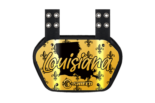 O Shield State of ‎Louisiana 2.0 Football Back Plate, Lower Back Pads for Football Players, Rear Protector, Universal Fit