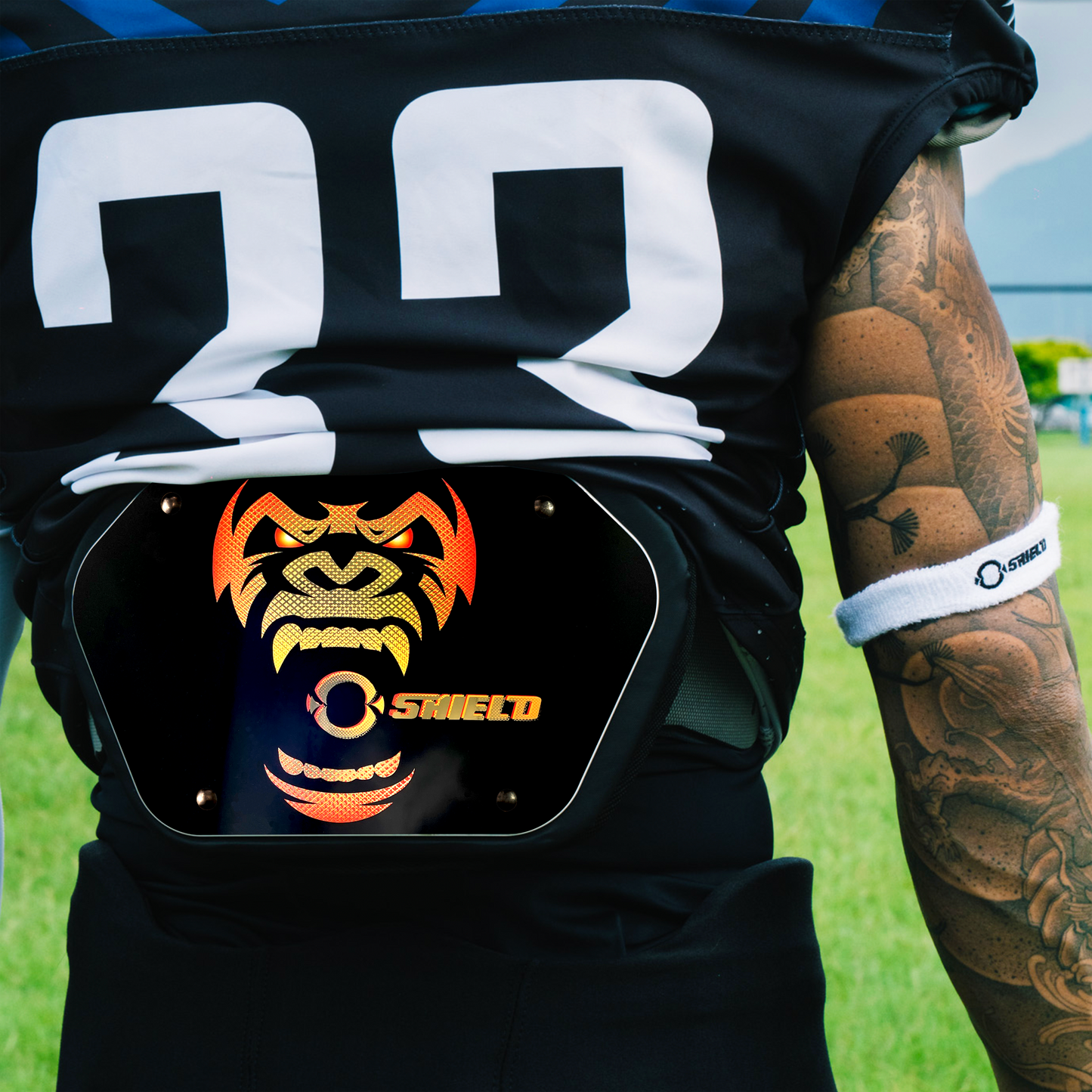 O Shield Rage Gorilla Football Back plate, Backplate football, Wild Series, Animal Series