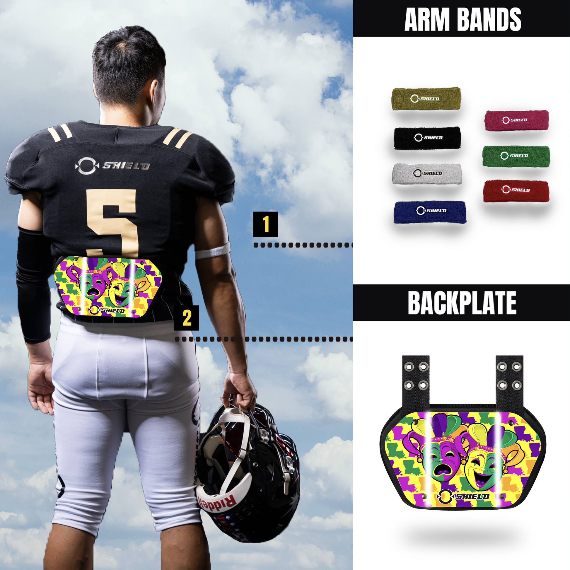 Shop Football Backplates For Adult & Youth