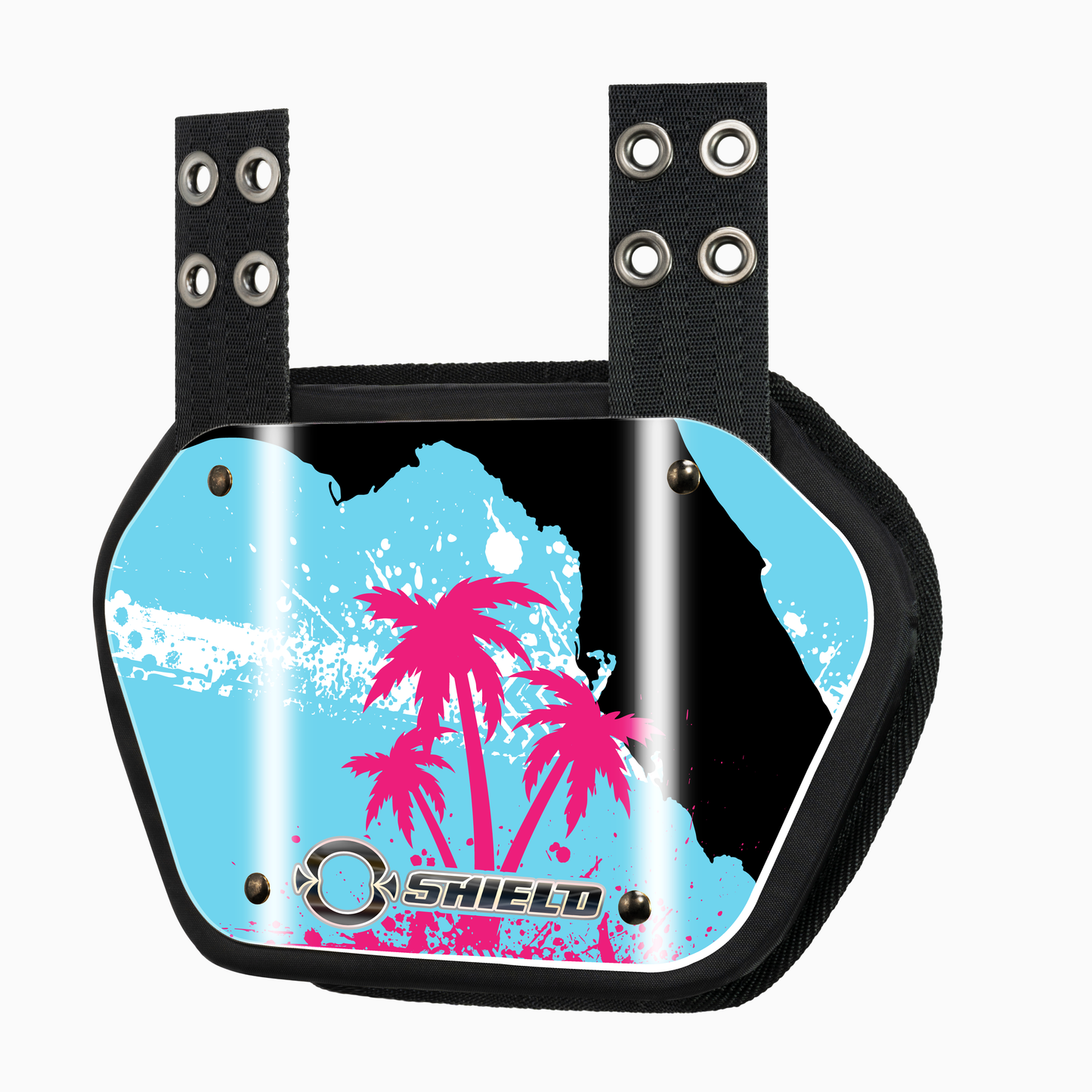 O Shield State of FLORIDA  Football Back Plate, Lower Back Pads for Football Players, Rear Protector, Universal Fit