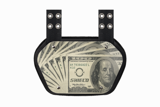 O Shield MONEY Football Back Plate, Lower Back Pads for Football Players, Rear Protector, Universal Fit