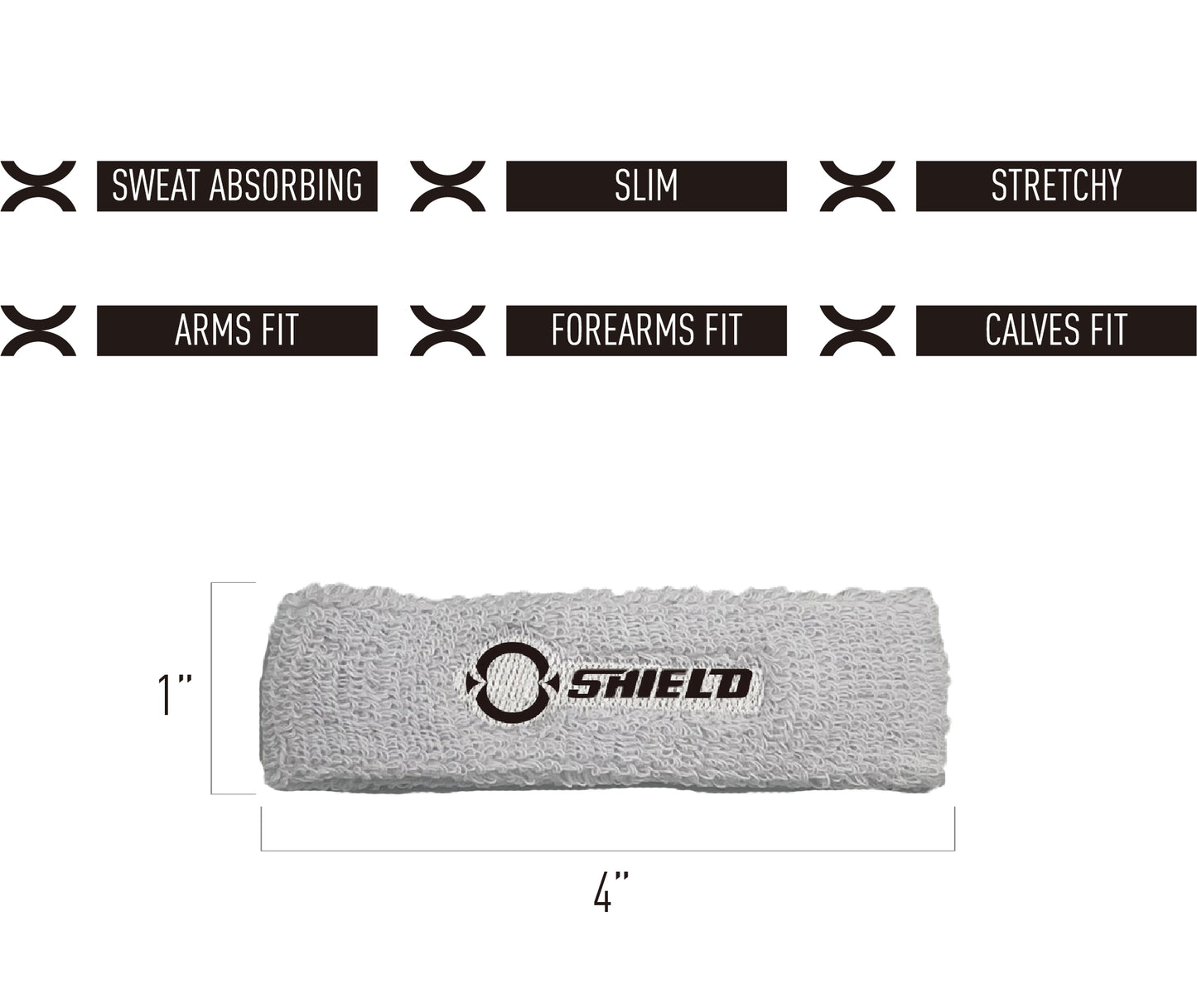 O Shield Sports Arm Bands for Football, Comfortable Forearm Bicep Bands, provided with Absorbent and Stretchy Materials, one Size Sold by Pair [EXCLUSIVE ITEM ONLY AVAILABLE AT O SHIELD AMAZON]