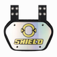 O Shield Laser Sharp Chrome O SHIELD Football Back Plate, Lower Back Pads for Football Players, Rear Protector, Universal Fit