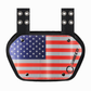 O Shield Flag of AMERICA Silver Chrome Football Back Plate, Lower Back Pads for Football Players, Rear Protector, Universal Fit