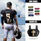 O Shield Golden Cross Chrome Football Back Plate, Lower Back Pads for Football Players, Rear Protector, Universal Fit