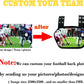 12 Pcs O Shield Team Custom Unique Style Personalized Photo Backplate Football Rear Protector for Football Players, Football Team, Universal Fit